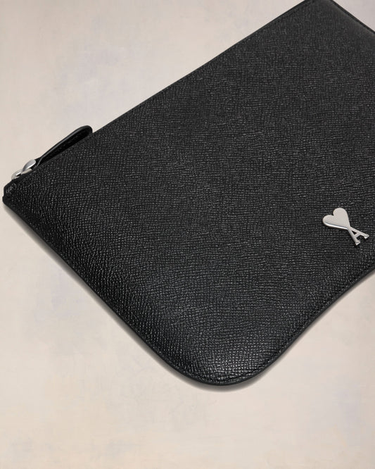 Black Leather Paris Paris Pouch