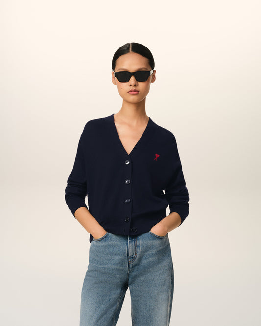 Navy Wool Ami de Coeur Cardigan