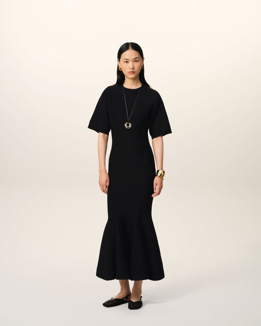 Black Godet Dress