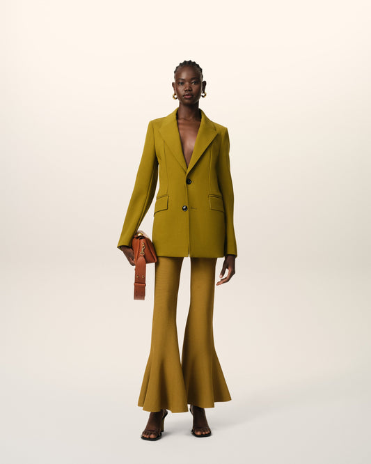 Mustard Godet Short Trousers