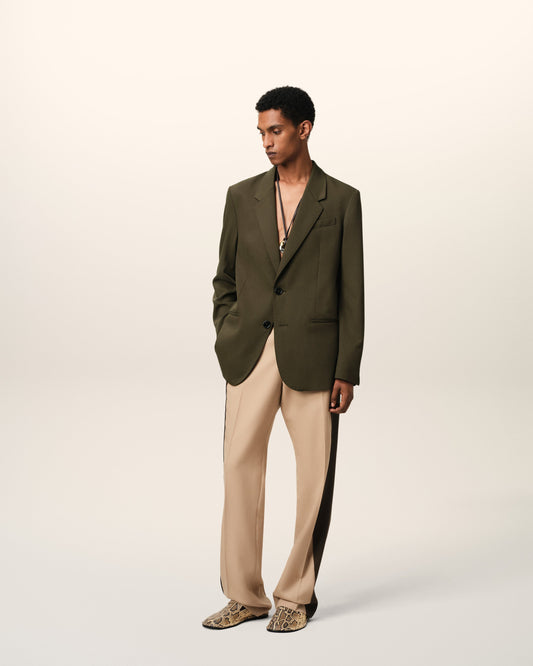 Green Wool Semi-Lined Jacket