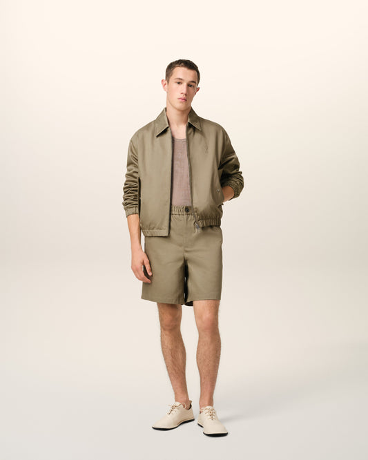 Green Cotton Ami de Coeur Zipped Jacket