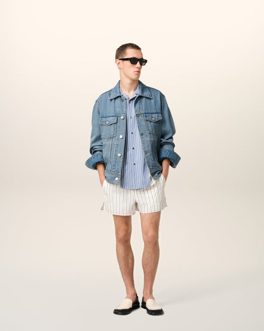 Blue Cotton Ami Paris Trucker Jacket
