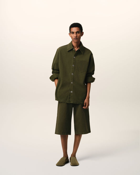 Green Cotton Ami de Coeur Overshirt