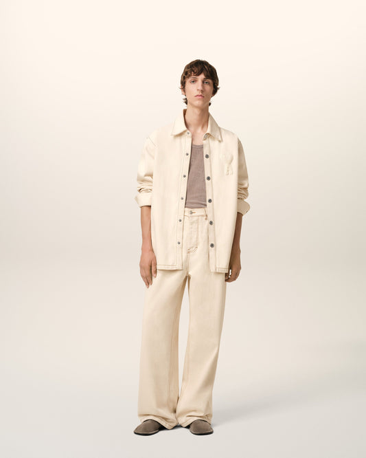 Beige Cotton Ami de Coeur Overshirt