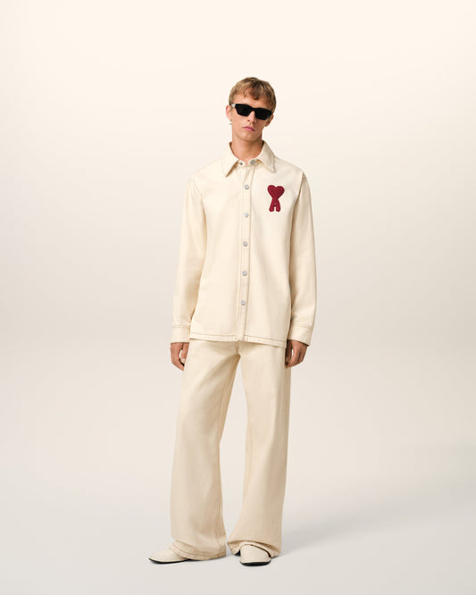 Beige Cotton Ami de Coeur Overshirt