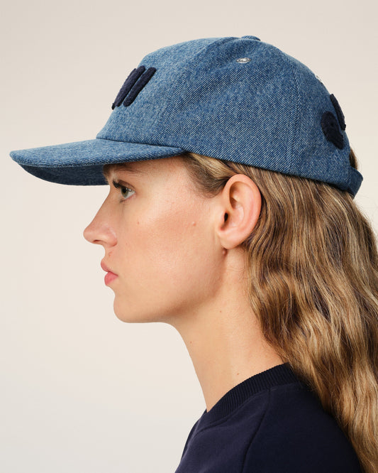 Blue Cotton Ami Paris Patch Trucker Cap