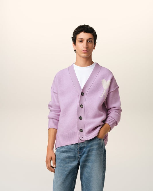 Purple Wool Ami de Coeur Cardigan