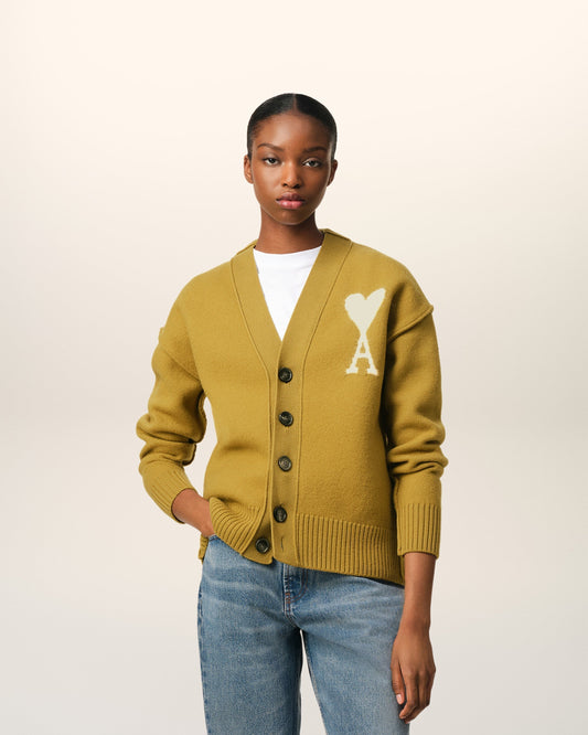 Mustard Wool Ami de Coeur Cardigan