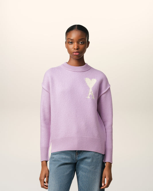 Purple Wool Ami de Coeur Sweater