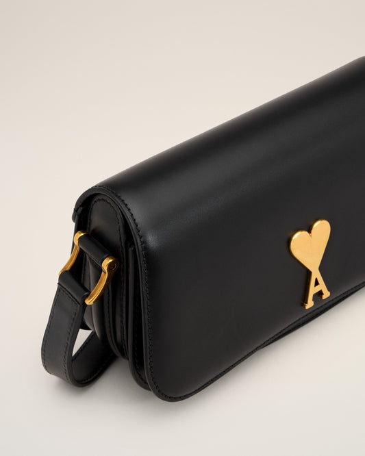 Black Leather Shoulder Bag Paris Paris Bag