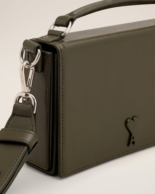 Green Leather Ami de Coeur Lunch Box Bag