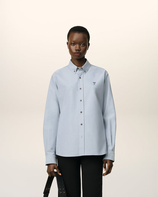 Blue Cotton Button-Down Ami de Cœur Shirt
