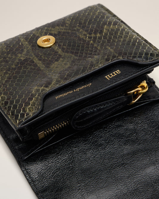Green Leather Paris Paris Wallet
