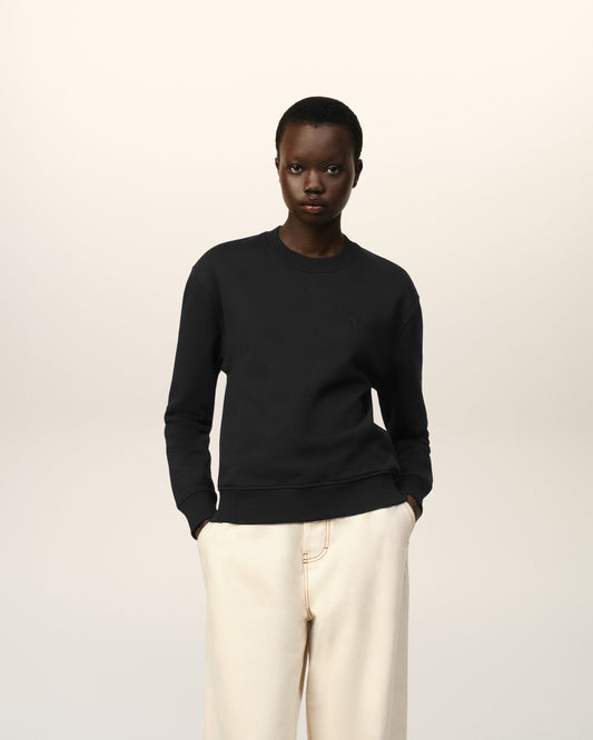 Black Cotton Ami de Coeur Sweatshirt