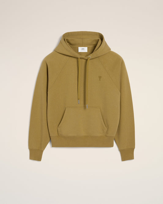 Mustard Cotton Tonal Ami de Coeur Hoodie