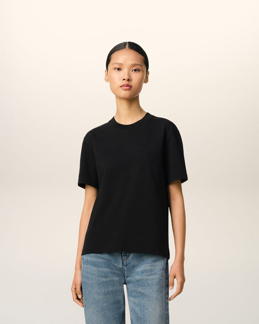 Black Organic Cotton Ami De Coeur T-shirt
